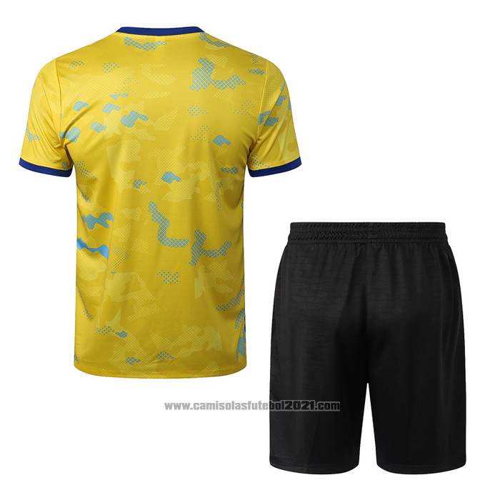 Fato de Treino Chelsea Manga Curta 2022-2023 Amarelo - Calcas Curta